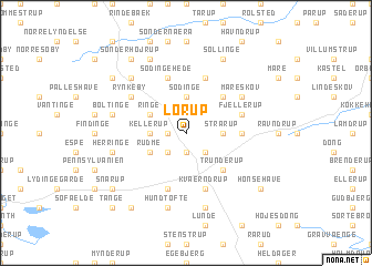 map of Lørup