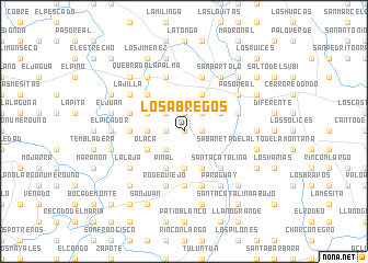 map of Los Abregos
