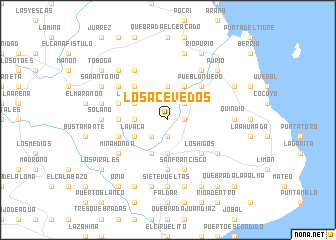 map of Los Acevedos