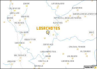 map of Los Achotes