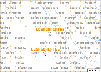 map of Los Aguacates