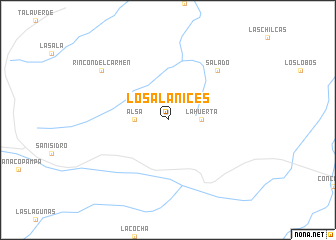 map of Los Alanices