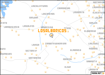 map of Los Albaricos