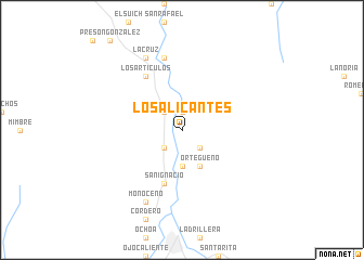 map of Los Alicantes