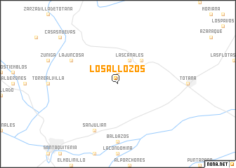 map of Los Allozos