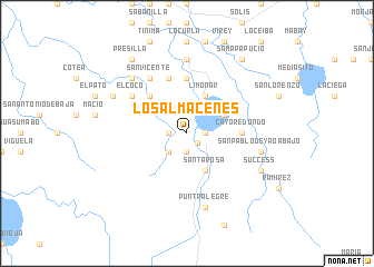 map of Los Almacenes