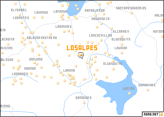 map of Los Alpes