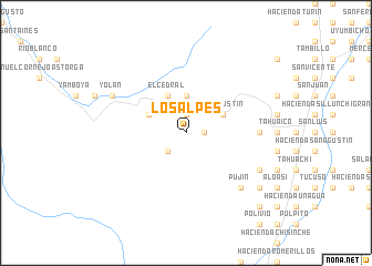 map of Los Alpes