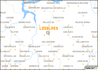 map of Los Alpes