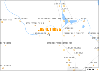 map of Los Altares