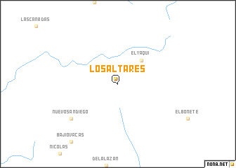 map of Los Altares