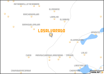 map of Los Alvarado