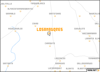 map of Los Amadores