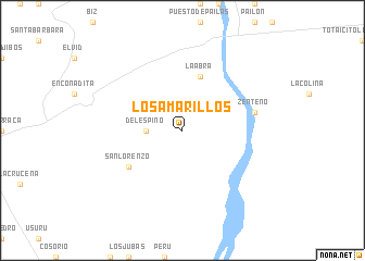 map of Los Amarillos