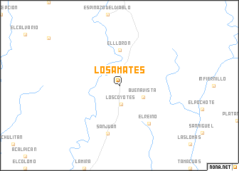 map of Los Amates