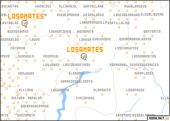map of Los Amates