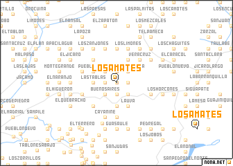 map of Los Amates