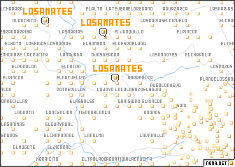 map of Los Amates