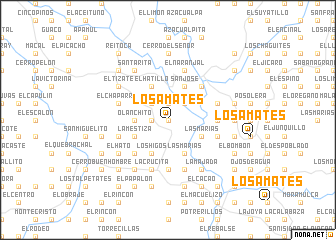 map of Los Amates