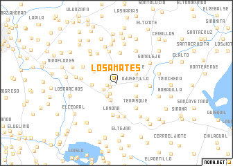 map of Los Amates