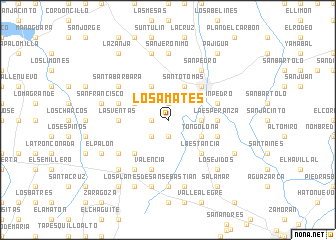 map of Los Amates