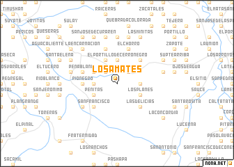 map of Los Amates