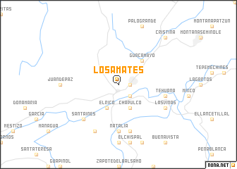 map of Los Amates