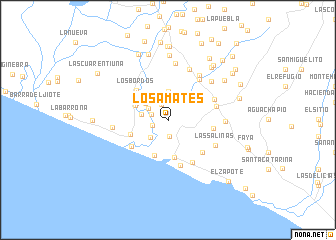 map of Los Amates