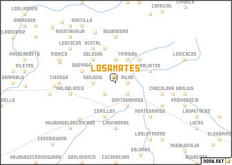 map of Los Amates