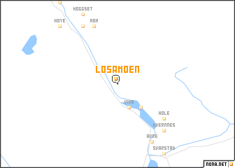 map of Løsåmoen