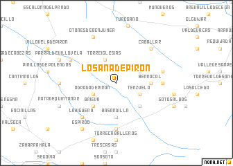 map of Losana de Pirón