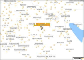 map of Los Andes