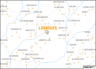 map of Los Andes