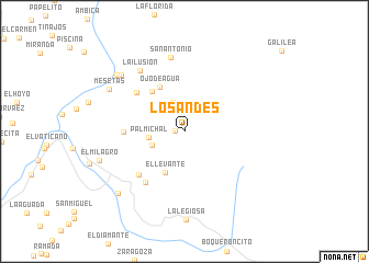 map of Los Andes