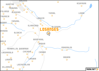 map of Los Andes