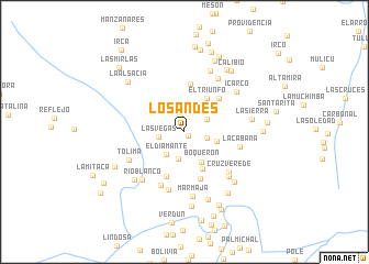 map of Los Andes