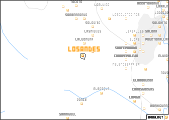 map of Los Andes