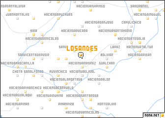 map of Los Andes