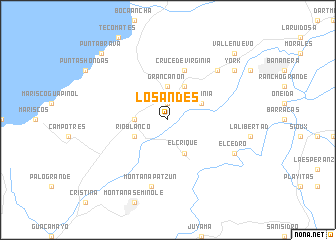 map of Los Andes