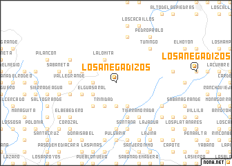 map of Los Anegadizos