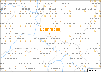 map of Los Anices