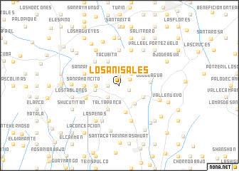 map of Los Anisales