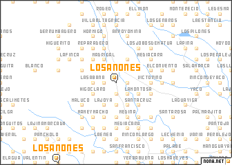 map of Los Anones