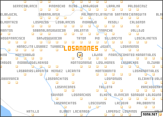 map of Los Anones