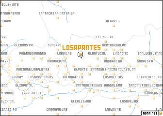 map of Los Apantes