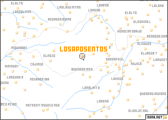 map of Los Aposentos