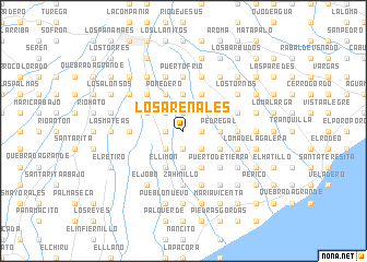 map of Los Arenales