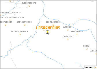 map of Los Armenios