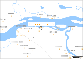 map of Los Arrendajos