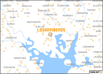 map of Los Arribeños